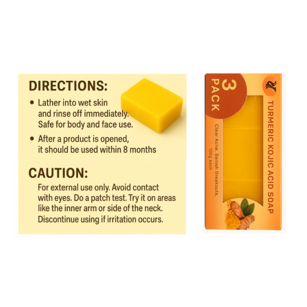 TUMERIC KOJIC ACID SOAP.